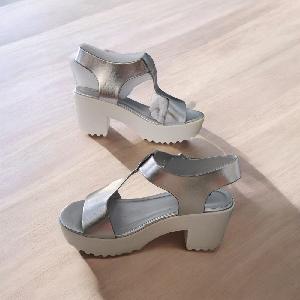 Stylish Silver Platform Sandals